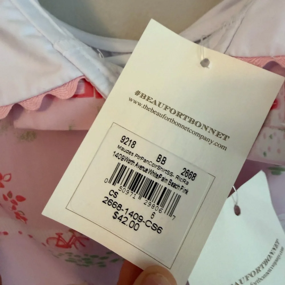 The Beaufort Bonnet Company Town and Toile Apron Dress with White Top